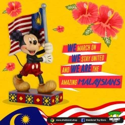 Enesco: Disney Traditions - Mickey With Malaysian Flag
