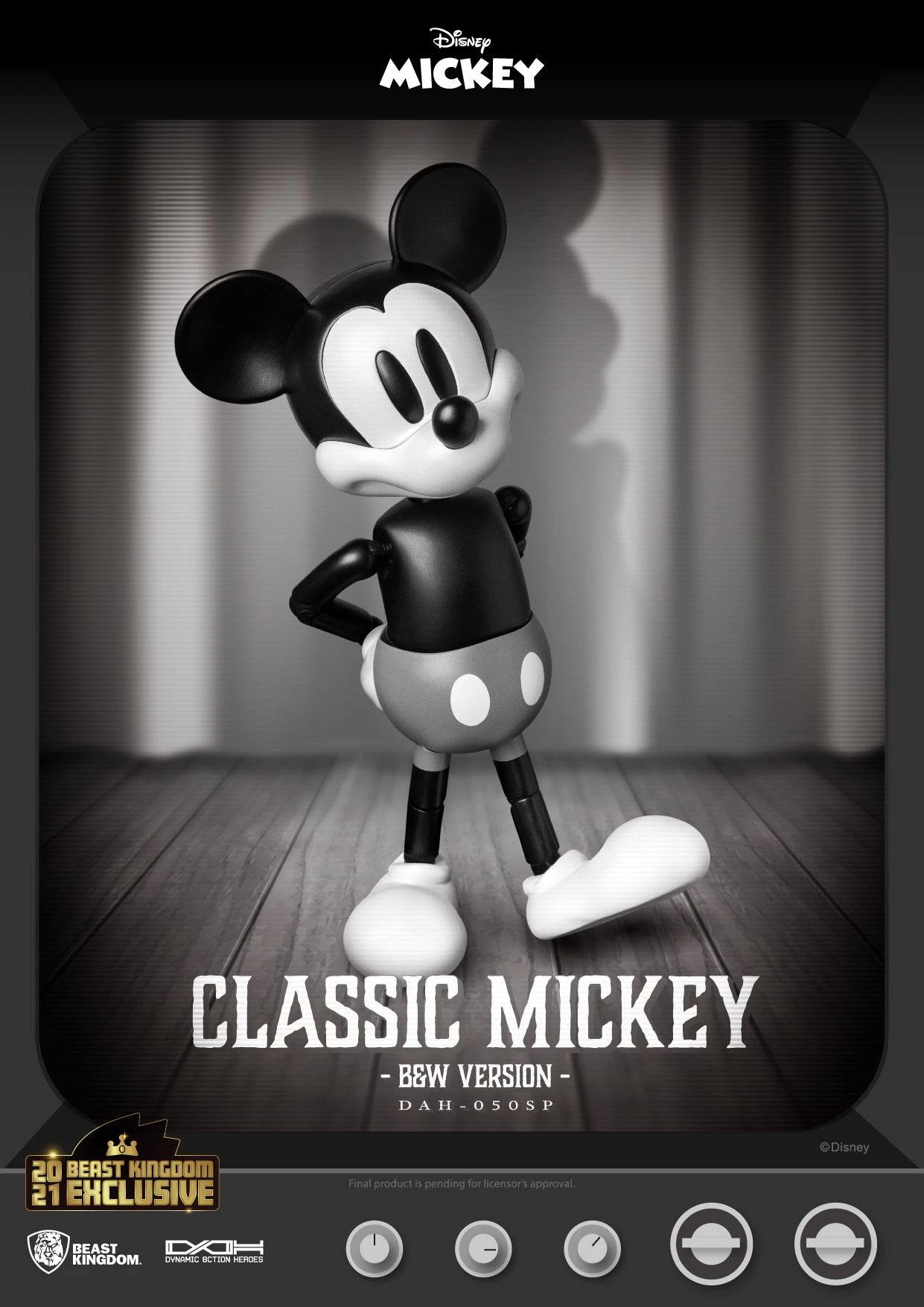 Disney Classic Dynamic Action Heroes 1-9 Mickey Classic Version B&W Version 21 C 6 Disney Classic Dynamic Action Heroes 1-9 Mickey Classic Version B&W Version 21 C - Image 6