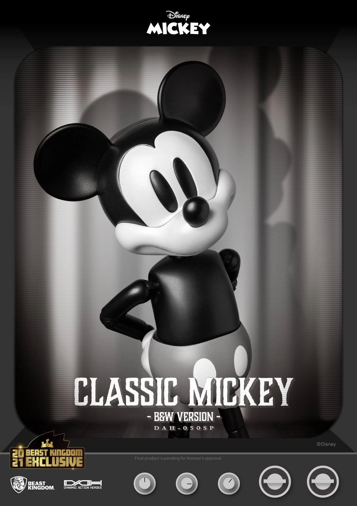 Disney Classic Dynamic Action Heroes 1-9 Mickey Classic Version B&W Version 21 C 3 Disney Classic Dynamic Action Heroes 1-9 Mickey Classic Version B&W Version 21 C - Image 3