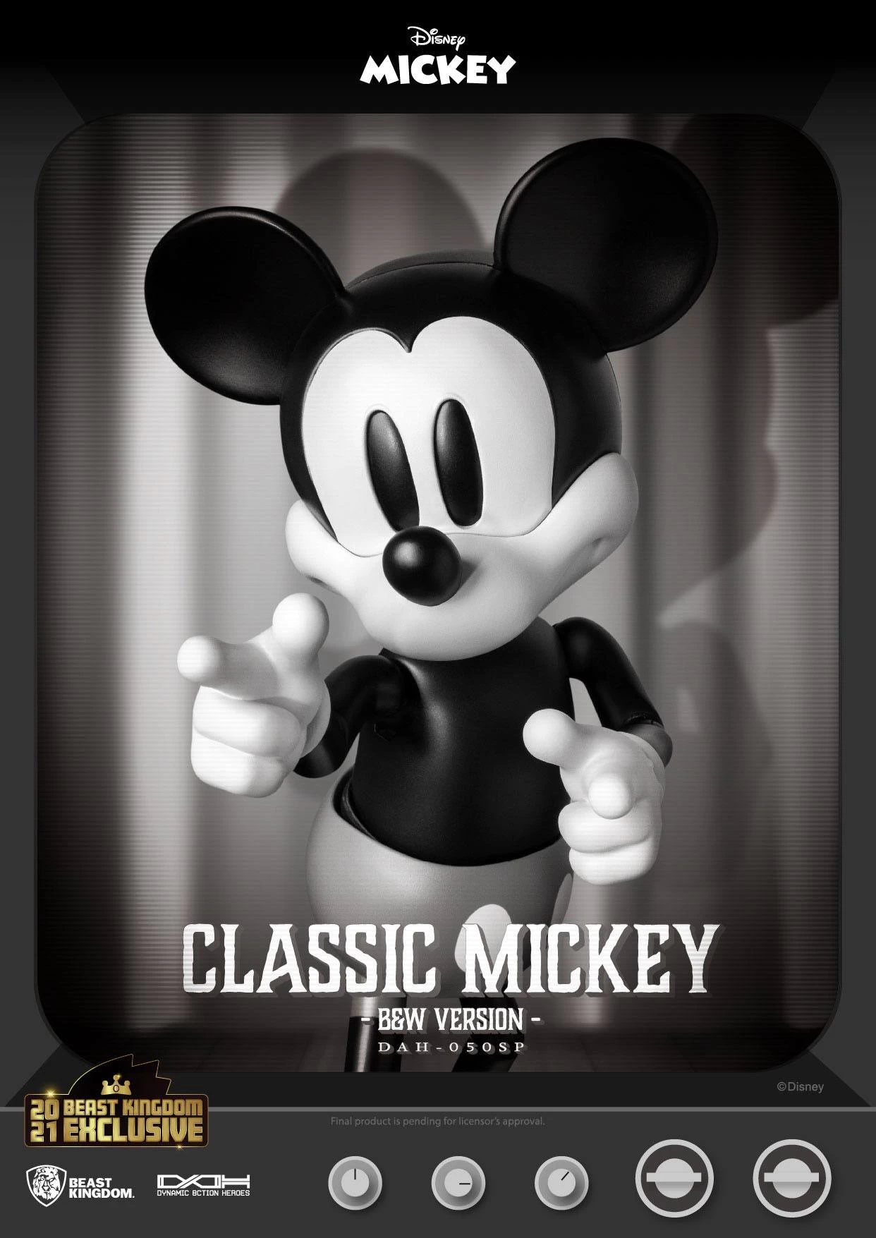 Disney Classic Dynamic Action Heroes 1-9 Mickey Classic Version B&W Version 21 C 4 Disney Classic Dynamic Action Heroes 1-9 Mickey Classic Version B&W Version 21 C - Image 4