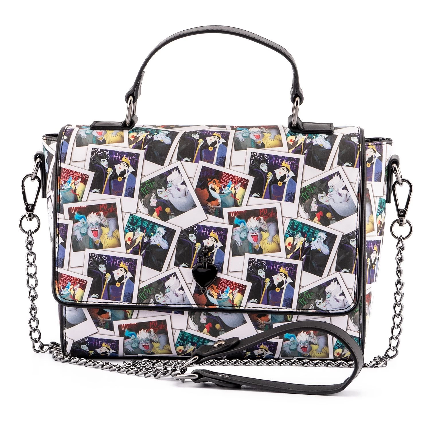 Loungefly Disney Villains Club Polaroid All Over Print Crossbody Bag 1 Loungefly Disney Villains Club Polaroid All Over Print Crossbody Bag