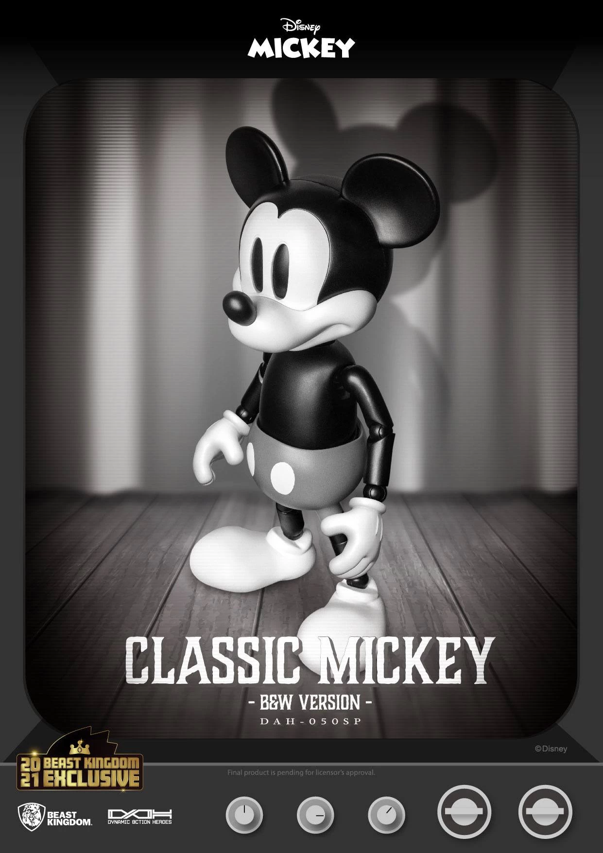Disney Classic Dynamic Action Heroes 1-9 Mickey Classic Version B&W Version 21 C 5 Disney Classic Dynamic Action Heroes 1-9 Mickey Classic Version B&W Version 21 C - Image 5