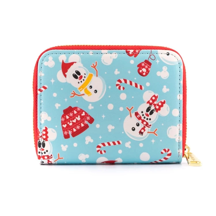Loungefly Disney Minnie Mickey Snowman Aop Ziparound Wallet 3 Loungefly Disney Minnie Mickey Snowman Aop Ziparound Wallet - Image 3