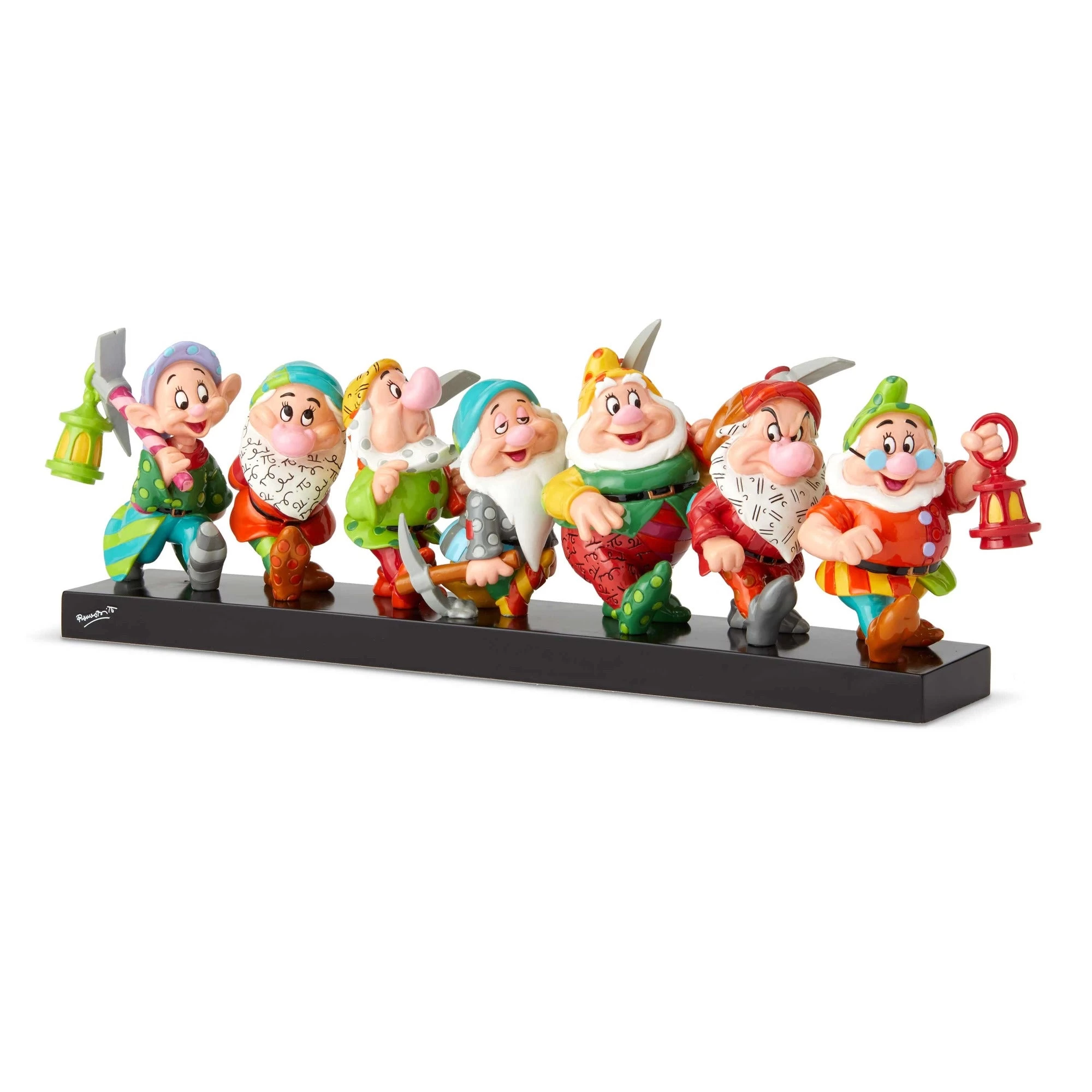 Enesco : Disney By Britto - Seven Dwarfs On Log 1 Enesco : Disney By Britto - Seven Dwarfs On Log
