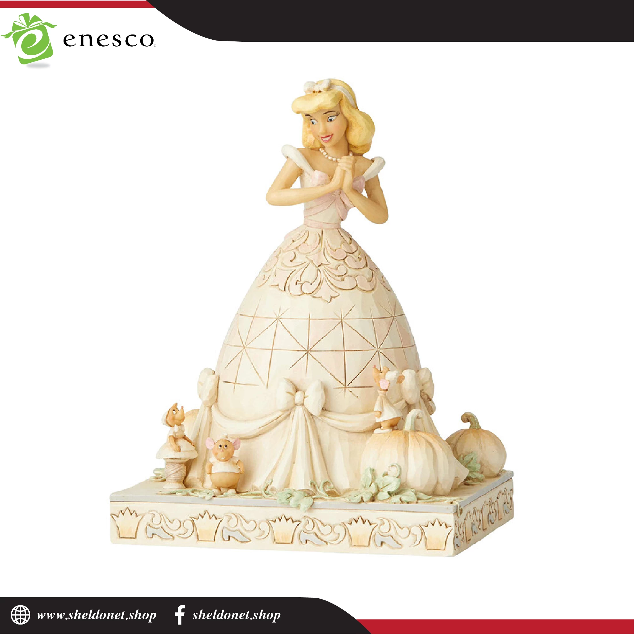 Enesco: Disney Traditions - White Woodland Cinderella 1 Enesco: Disney Traditions - White Woodland Cinderella