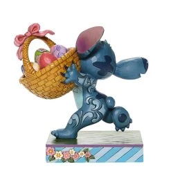 Enesco: Disney Traditions: Stitch Running With Easter Basket -Disney Toys 6008075 1