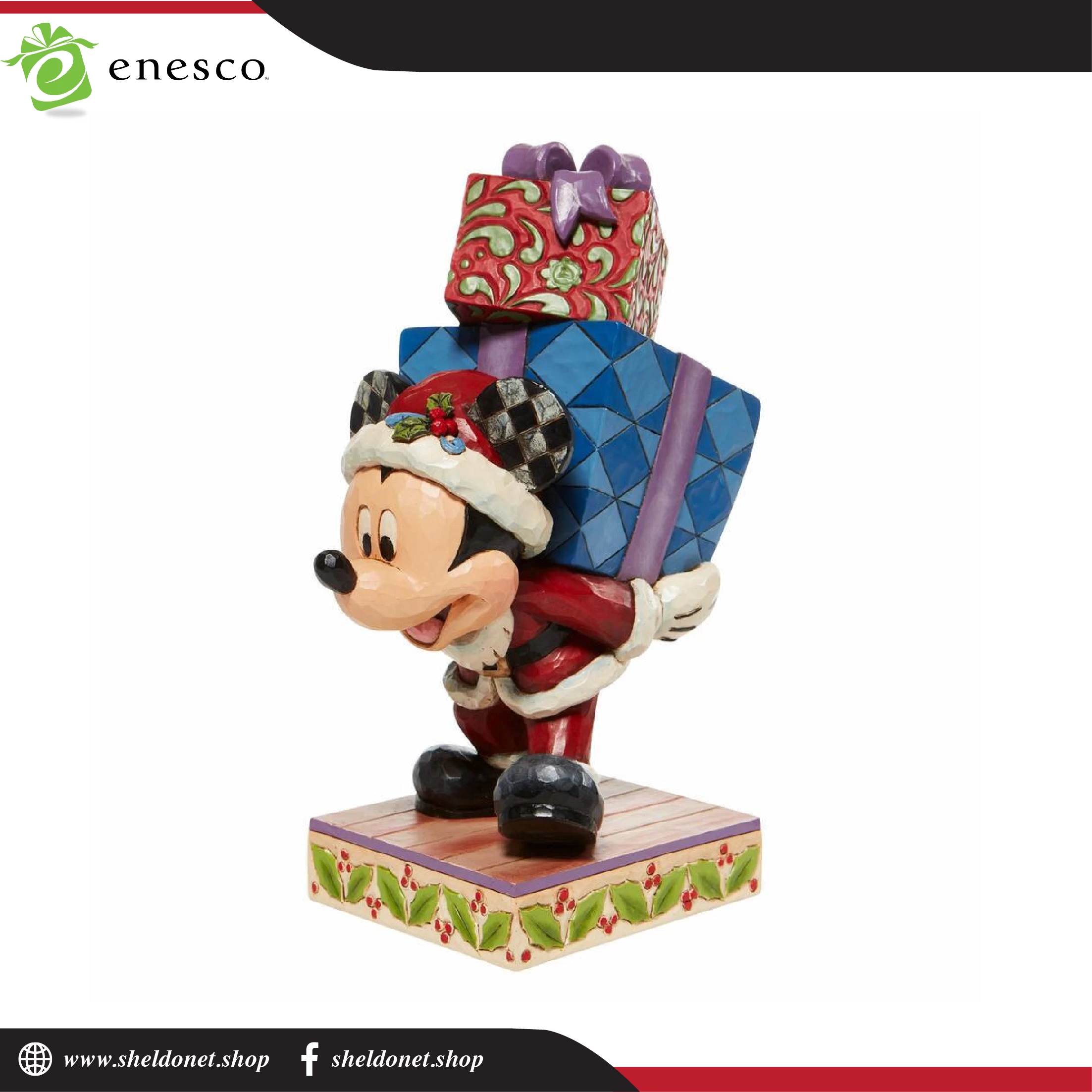 Enesco: Disney Traditions - Mickey Mouse With Presents 2 Enesco: Disney Traditions - Mickey Mouse With Presents - Image 2