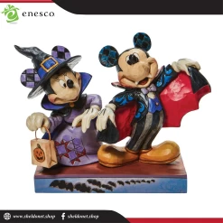 Enesco: Disney Traditions -Minnie Witch With Vampire Mickey