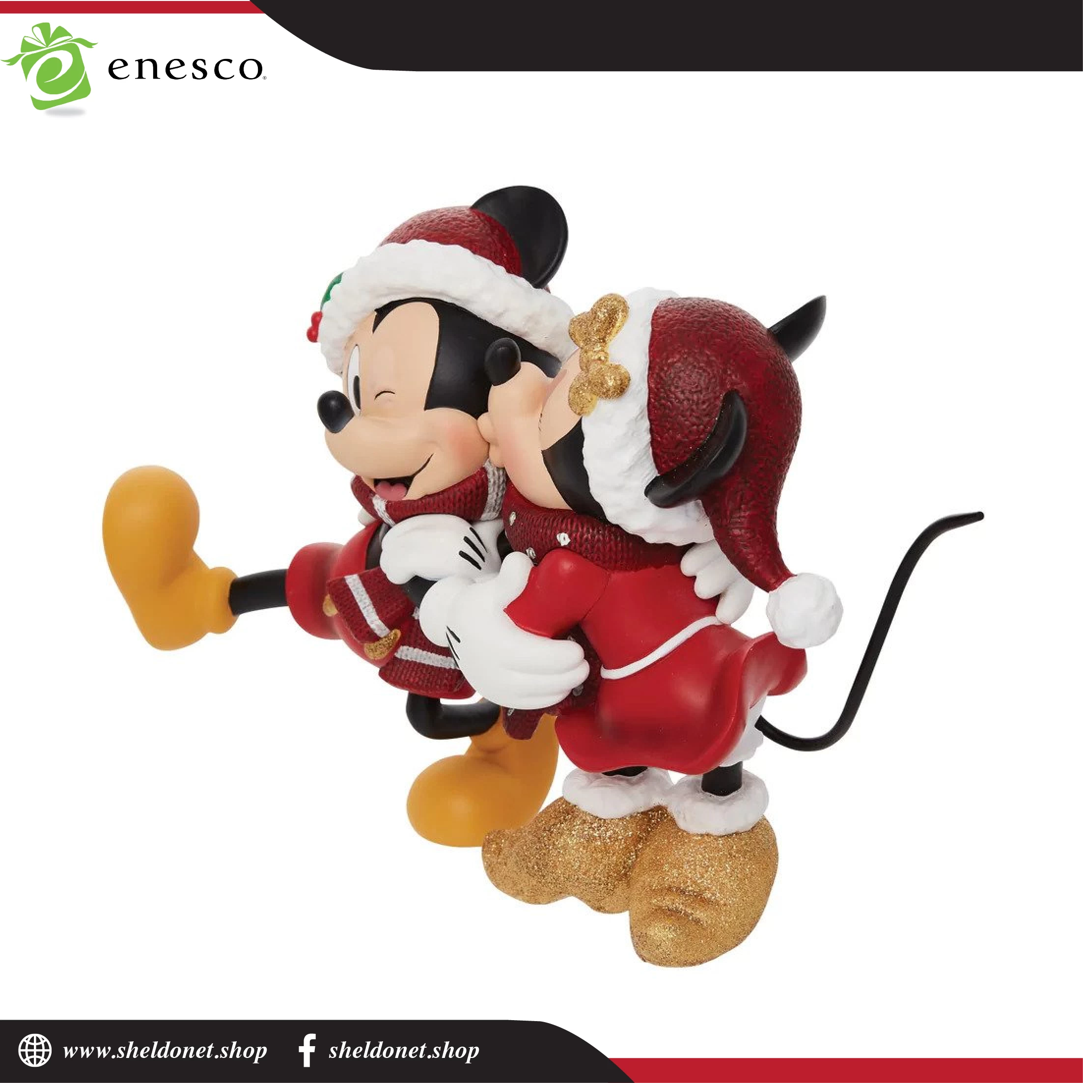 Enesco: Disney Showcase - Holiday Mickey & Minnie 4 Enesco: Disney Showcase - Holiday Mickey & Minnie - Image 4