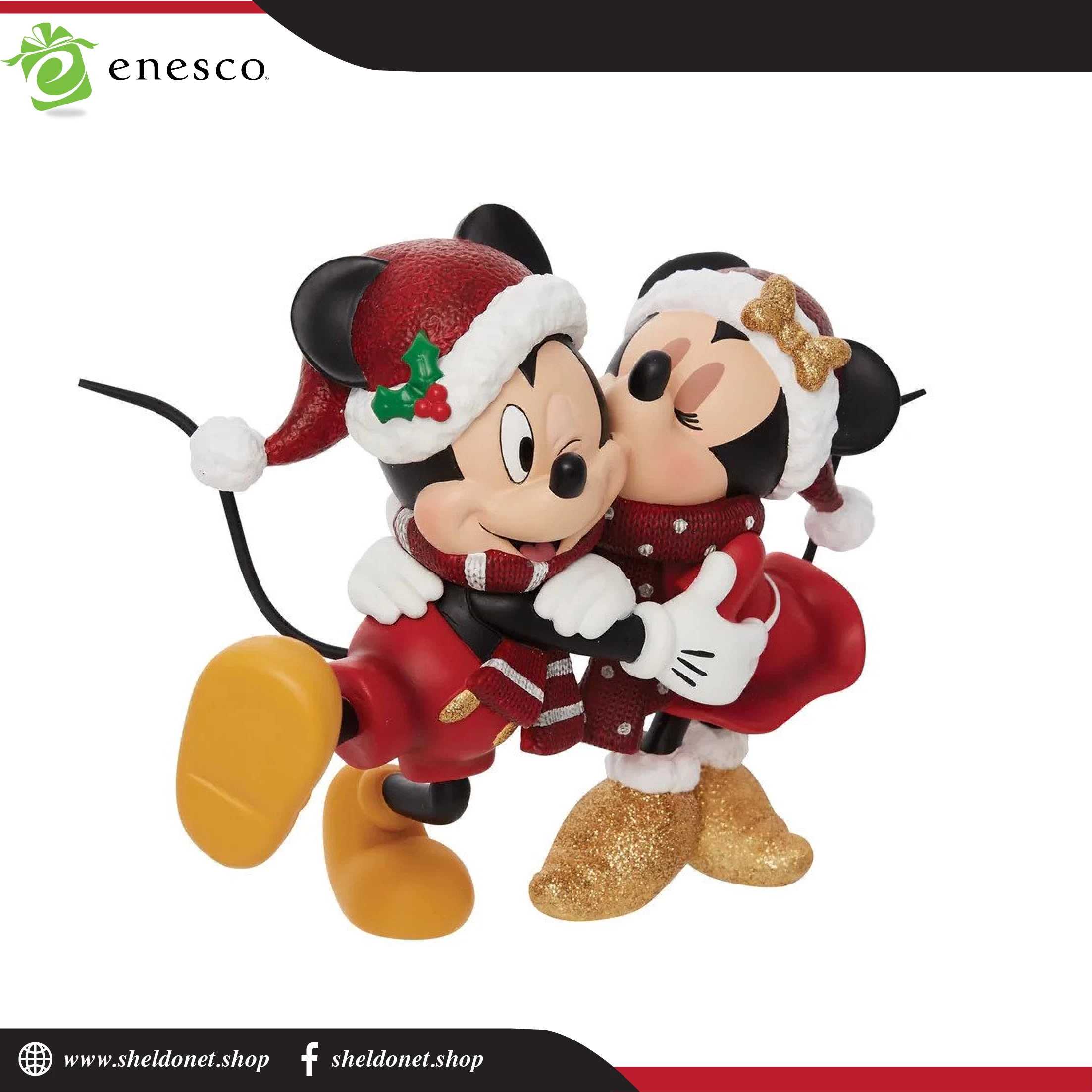 Enesco: Disney Showcase - Holiday Mickey & Minnie 6 Enesco: Disney Showcase - Holiday Mickey & Minnie - Image 6