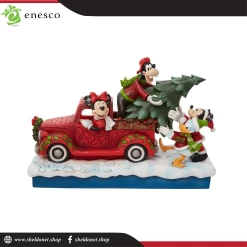 Enesco: Disney Traditions -Fab 4 With Red Truck & Tree