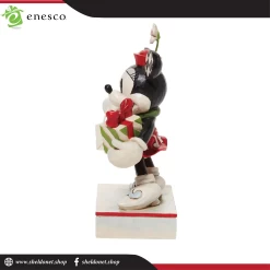 Enesco: Disney Traditions -Black, White, Red And Green Minnie With Bag And Gift -Disney Toys 6010870 2