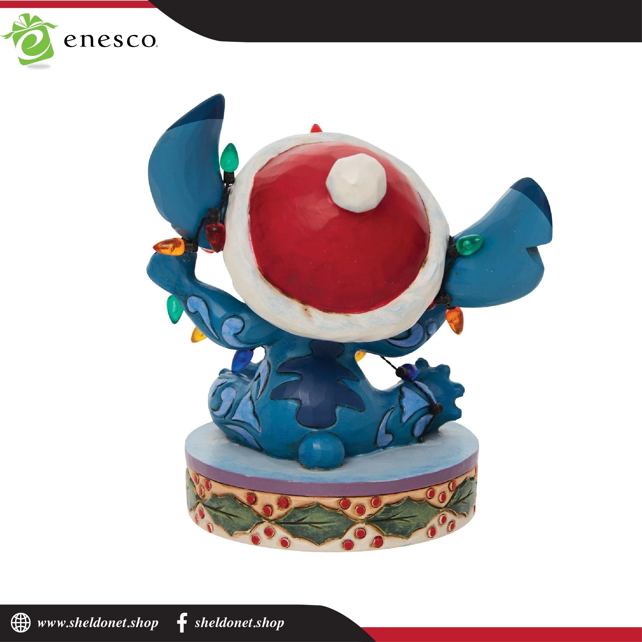 Enesco: Disney Traditions - Stitch Wrapped In Christmas Lights 2 Enesco: Disney Traditions - Stitch Wrapped In Christmas Lights - Image 2