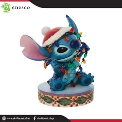 Enesco: Disney Traditions - Stitch Wrapped In Christmas Lights 8 Enesco: Disney Traditions - Stitch Wrapped In Christmas Lights -Disney Toys 6010872 4