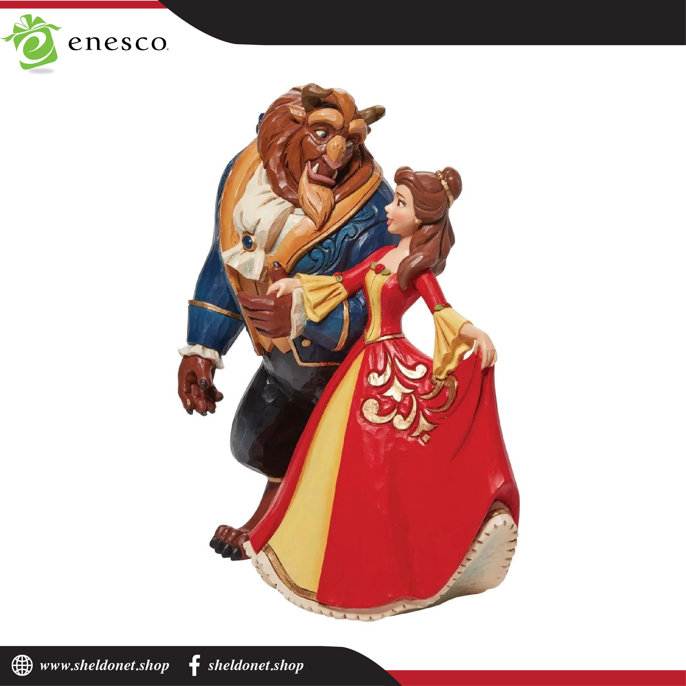 Enesco: Disney Traditions -Beauty And The Beast Enchanted Christmas Figurine 3 Enesco: Disney Traditions -Beauty And The Beast Enchanted Christmas Figurine - Image 3