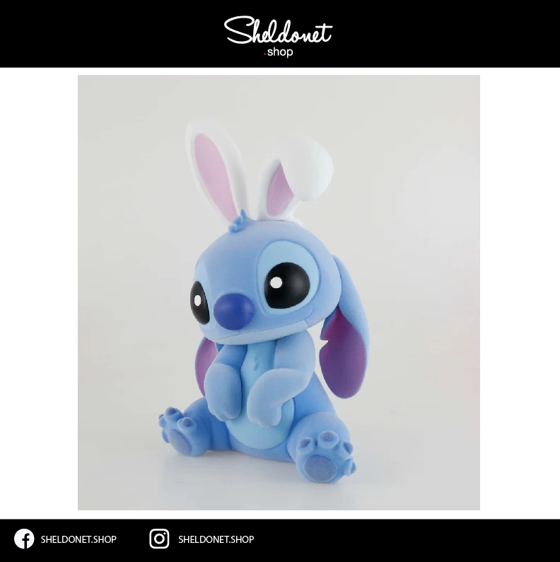 Enesco: Disney Showcase - Stitch With Bunny Ears 2 Enesco: Disney Showcase - Stitch With Bunny Ears - Image 2