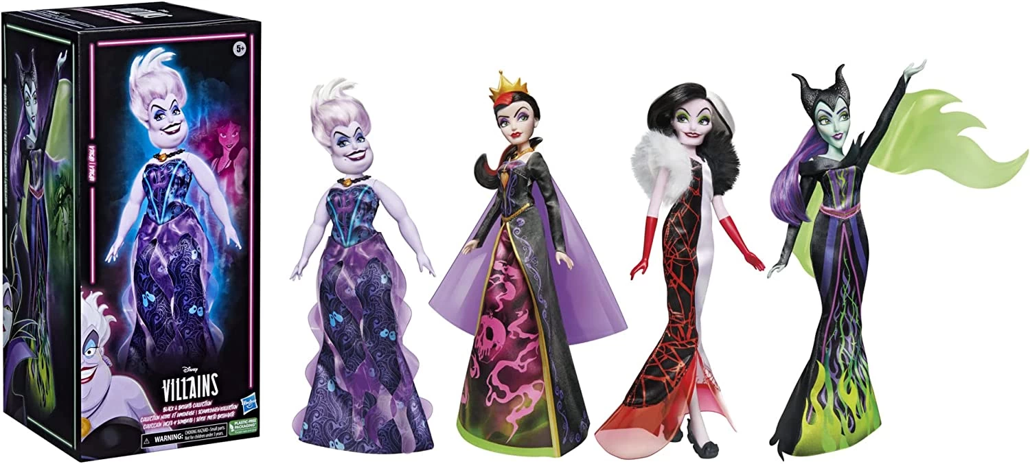 Disney Villains Black And Brights Collectors 4 Pack Fashion Doll Collection * Exclusive 2 Disney Villains Black And Brights Collectors 4 Pack Fashion Doll Collection * Exclusive - Image 2