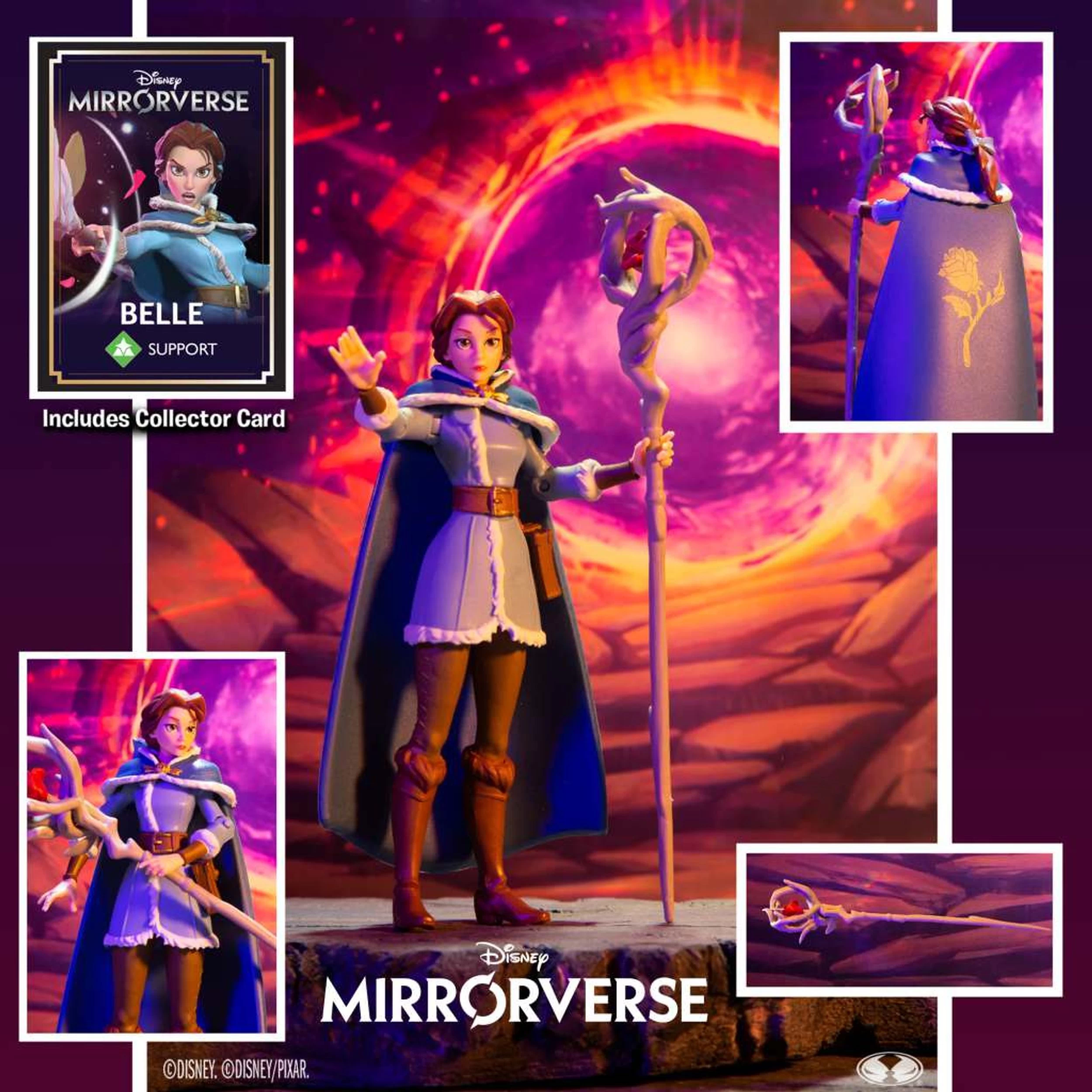 Disney Mirror 5 Inch Belle Action Figure 1 Disney Mirror 5 Inch Belle Action Figure