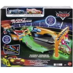 Disney Pixar Cars Glow Racers Launch & Criss-Cross Glow Race Playset