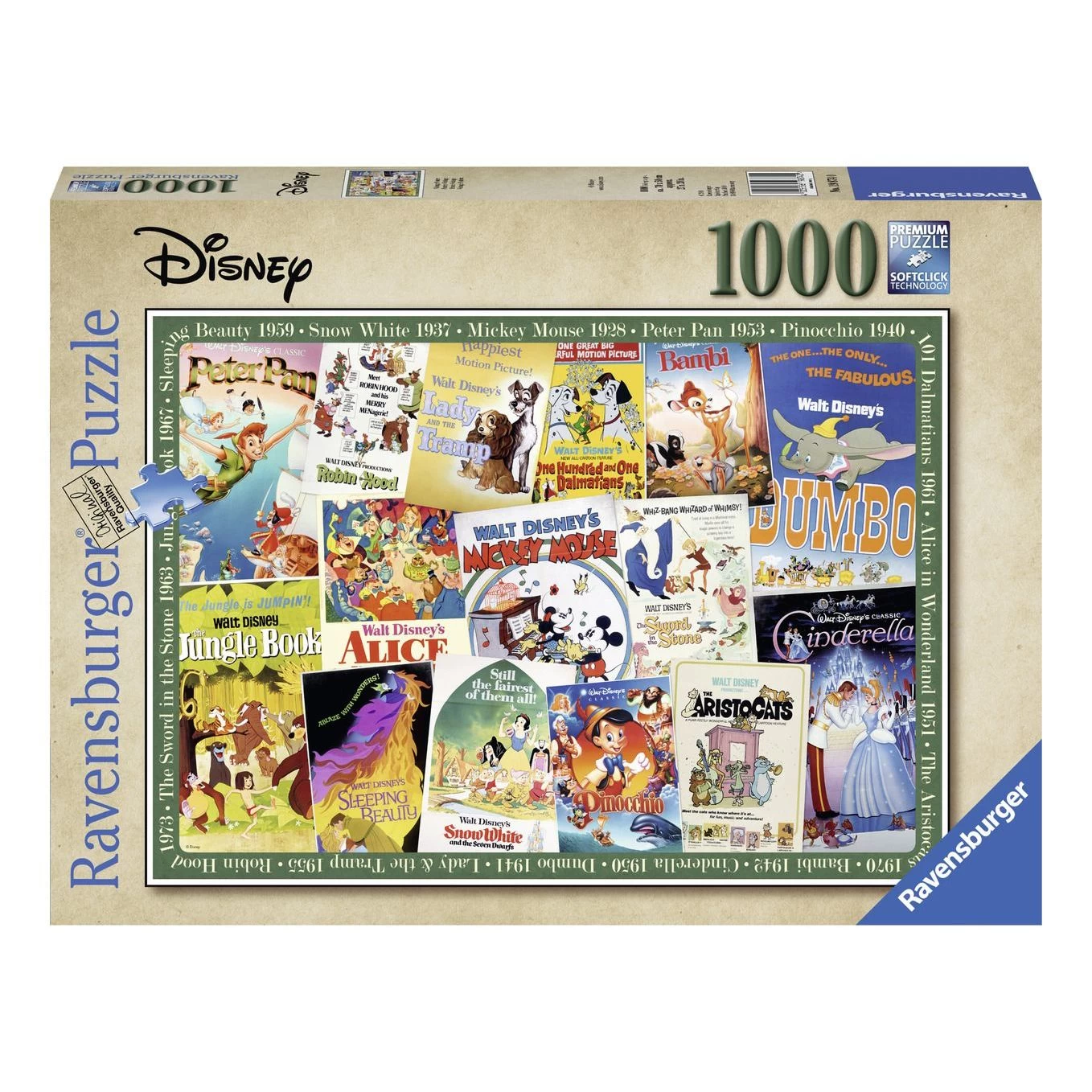 Ravensburger Disney Vintage Movie Posters 1000 Piece Jigsaw Puzzle 7 Ravensburger Disney Vintage Movie Posters 1000 Piece Jigsaw Puzzle - Image 7