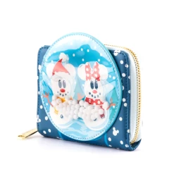 Loungefly Disney Snowman Mickey Minnie Snow Globe Zip Around Wallet -Disney Toys File 031 16907