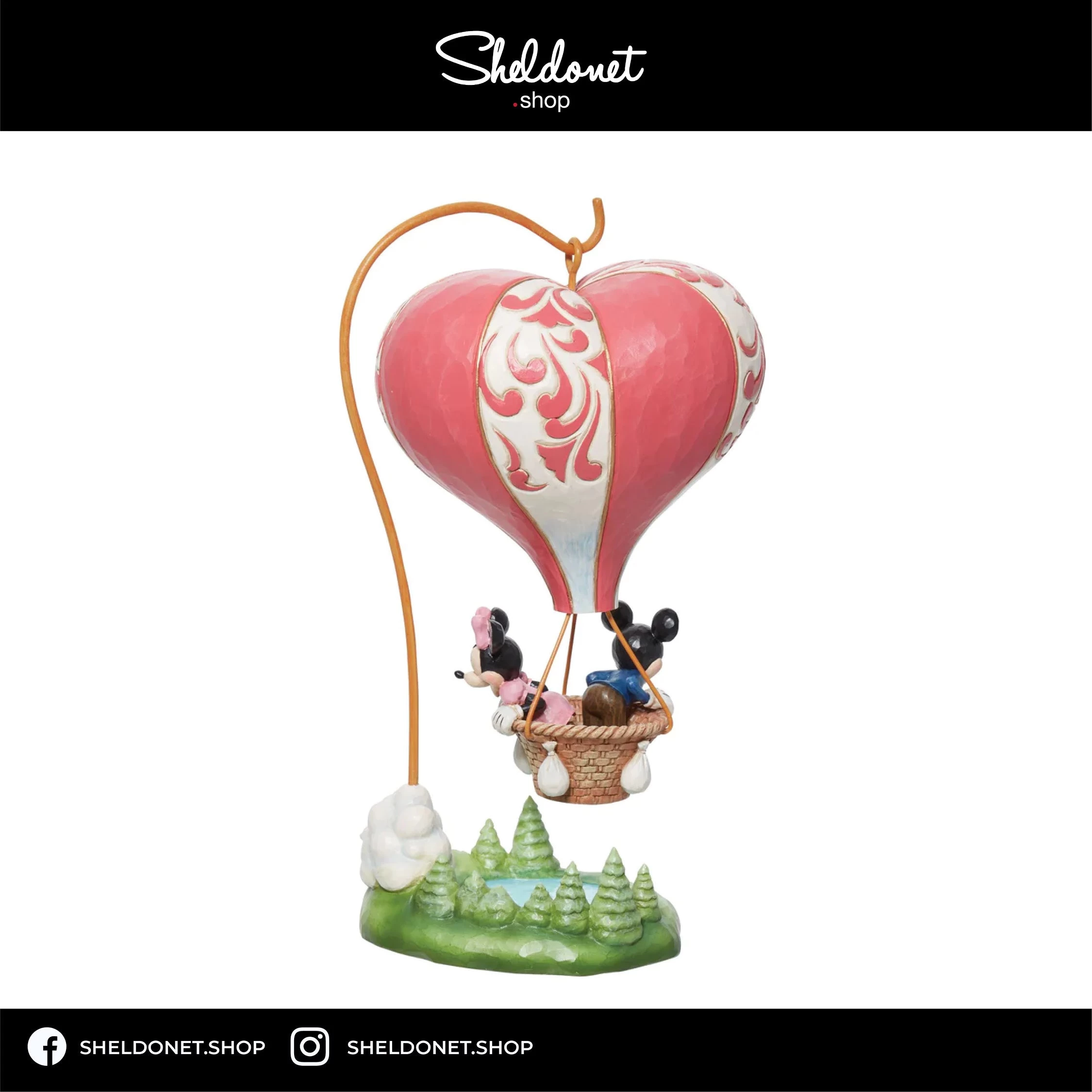 Enesco: Disney Traditions - Mickey & Minnie Heart-Air Balloon 2 Enesco: Disney Traditions - Mickey & Minnie Heart-Air Balloon - Image 2