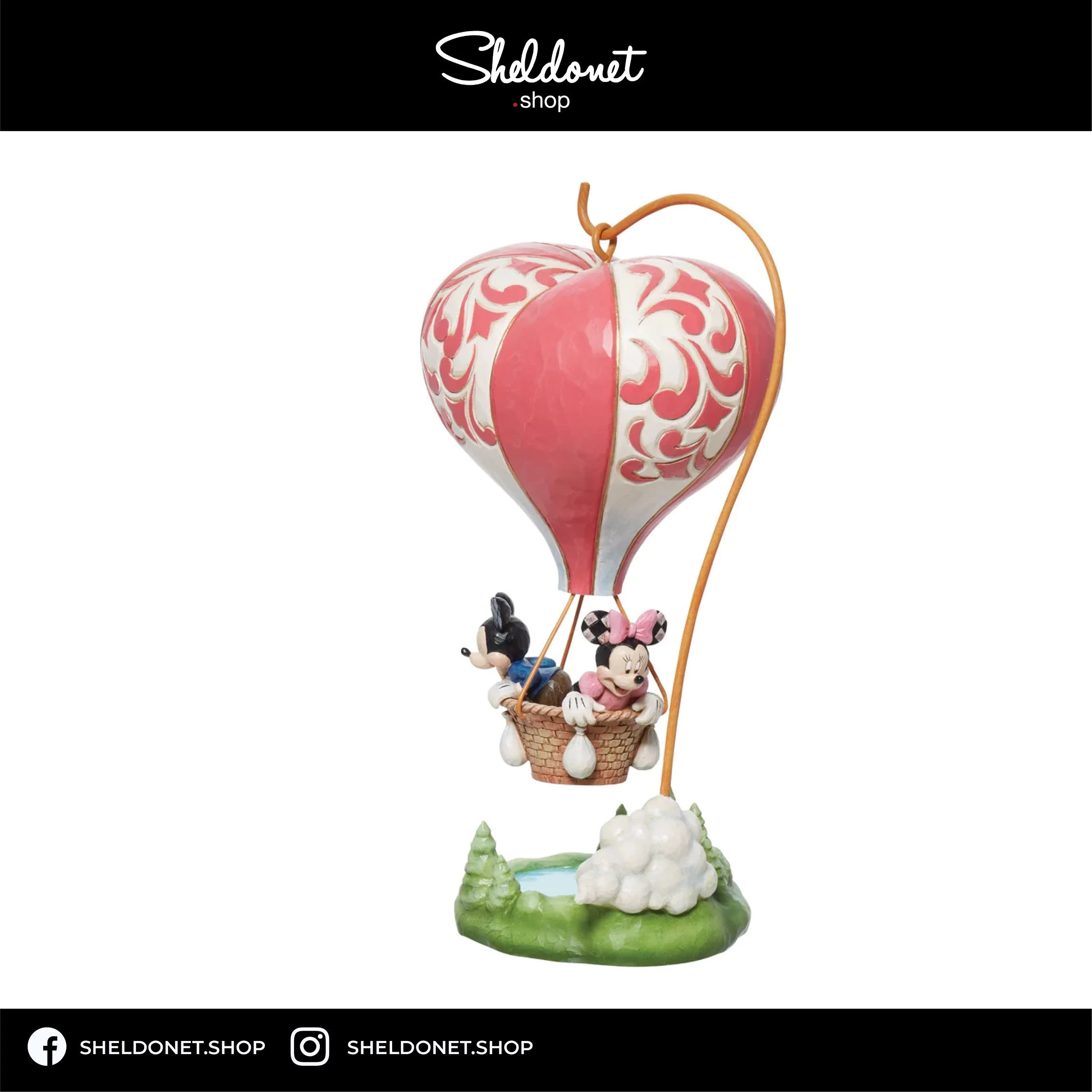 Enesco: Disney Traditions - Mickey & Minnie Heart-Air Balloon 3 Enesco: Disney Traditions - Mickey & Minnie Heart-Air Balloon - Image 3