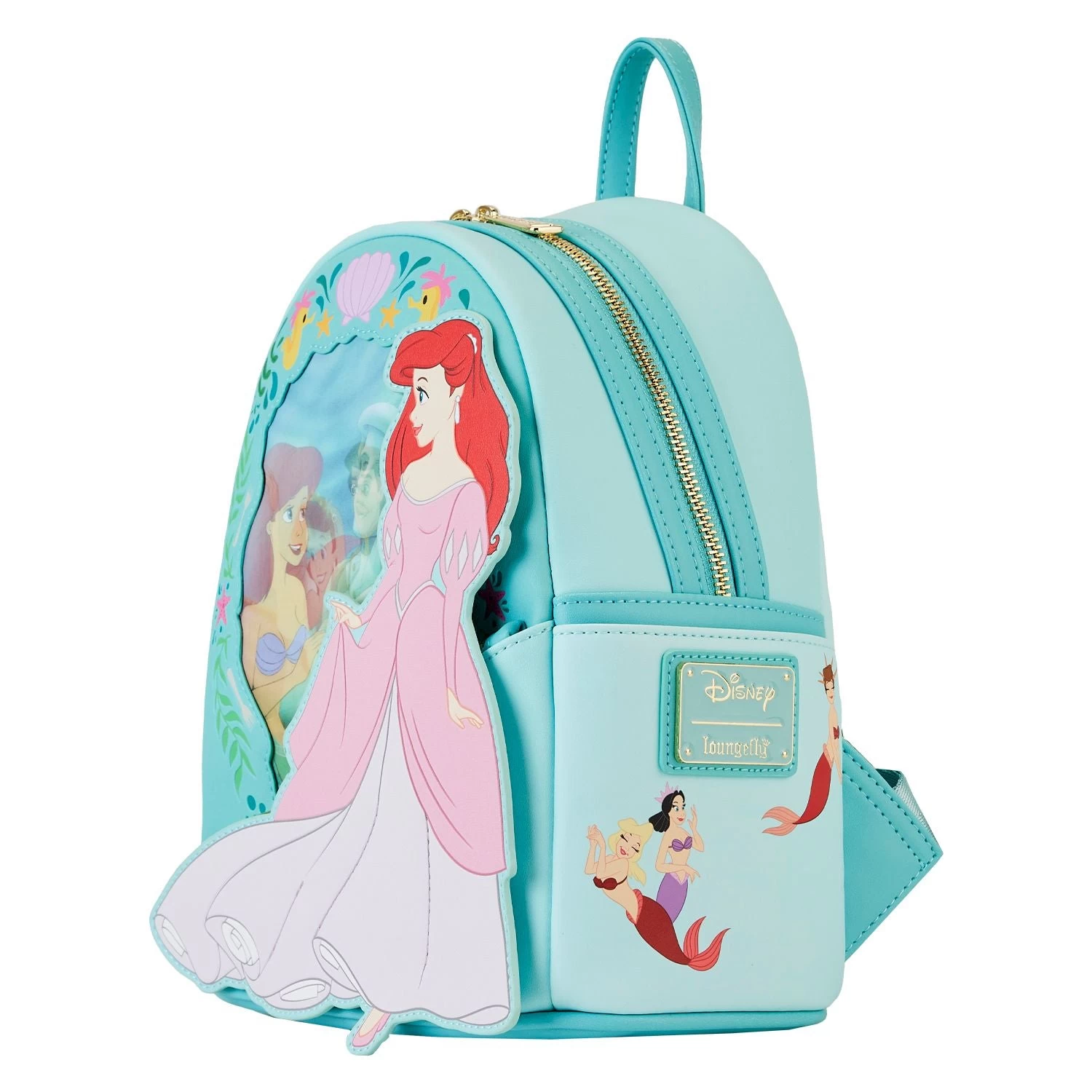 Loungefly Disney The Little Mermaid Princess Lenticular Mini Backpack 3 Loungefly Disney The Little Mermaid Princess Lenticular Mini Backpack - Image 3