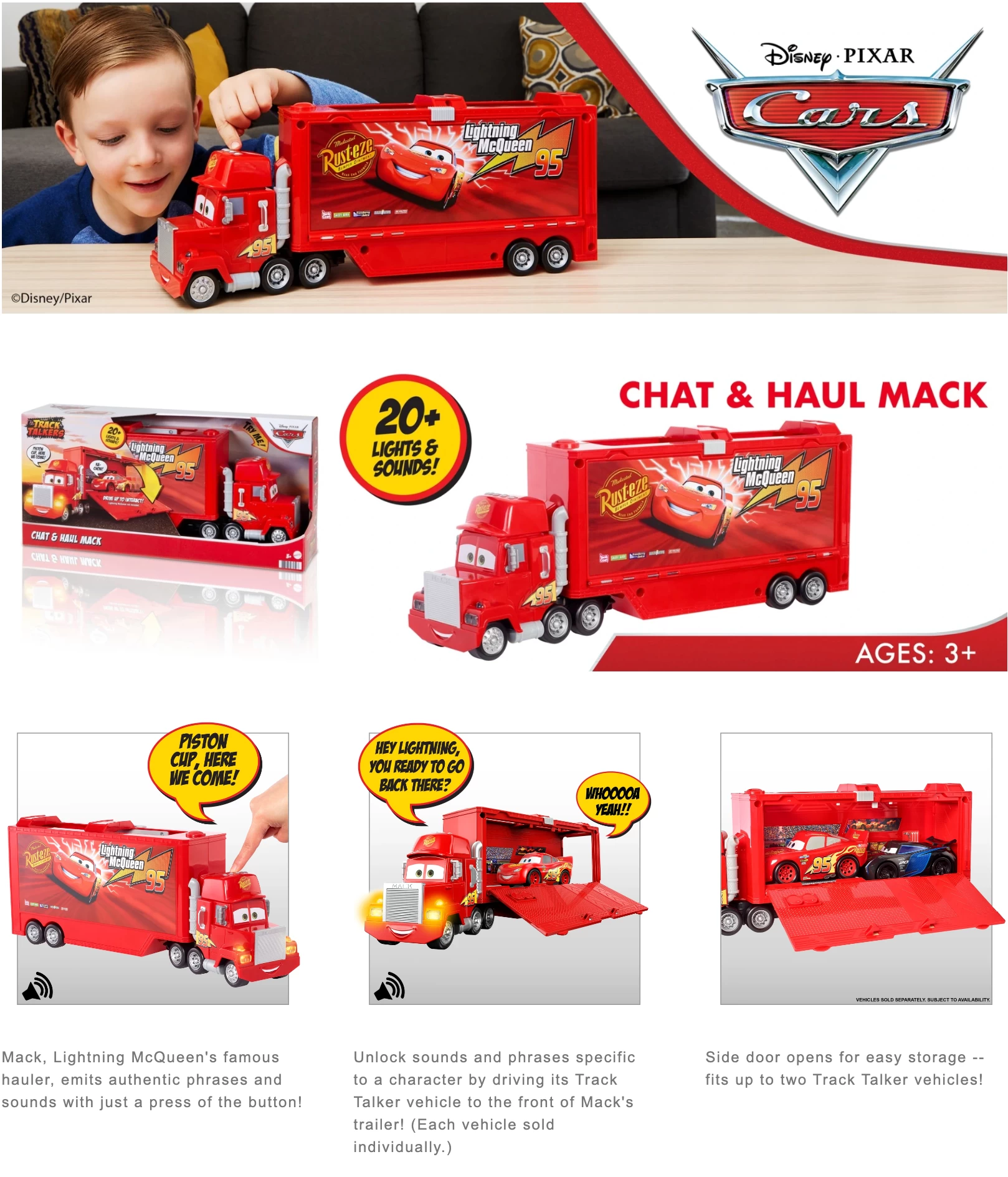 Disney Pixar Cars Track Talkers Chat & Haul Mack Hauler Playset 11 Disney Pixar Cars Track Talkers Chat & Haul Mack Hauler Playset - Image 11