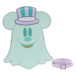 Loungefly Disney Mickey And Minnie Mouse Pastel Ghost Double Sided Crossbody Bag