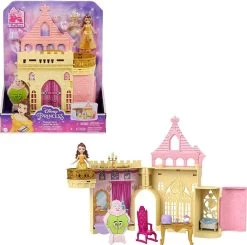 Disney Princess Small Doll With Playset - Belle's Castle HLW94/HLW92