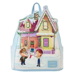 LOUNGEFLY Disney Pixar Up Houses Christmas Lights Mini Backpack
