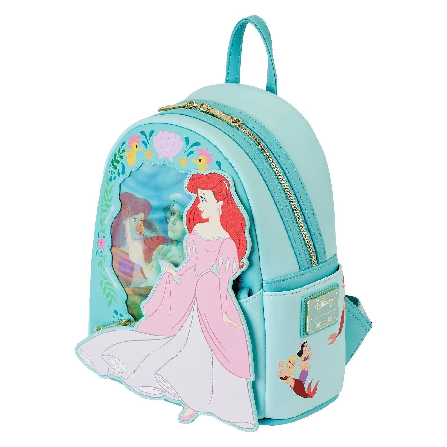 Loungefly Disney The Little Mermaid Princess Lenticular Mini Backpack 4 Loungefly Disney The Little Mermaid Princess Lenticular Mini Backpack - Image 4