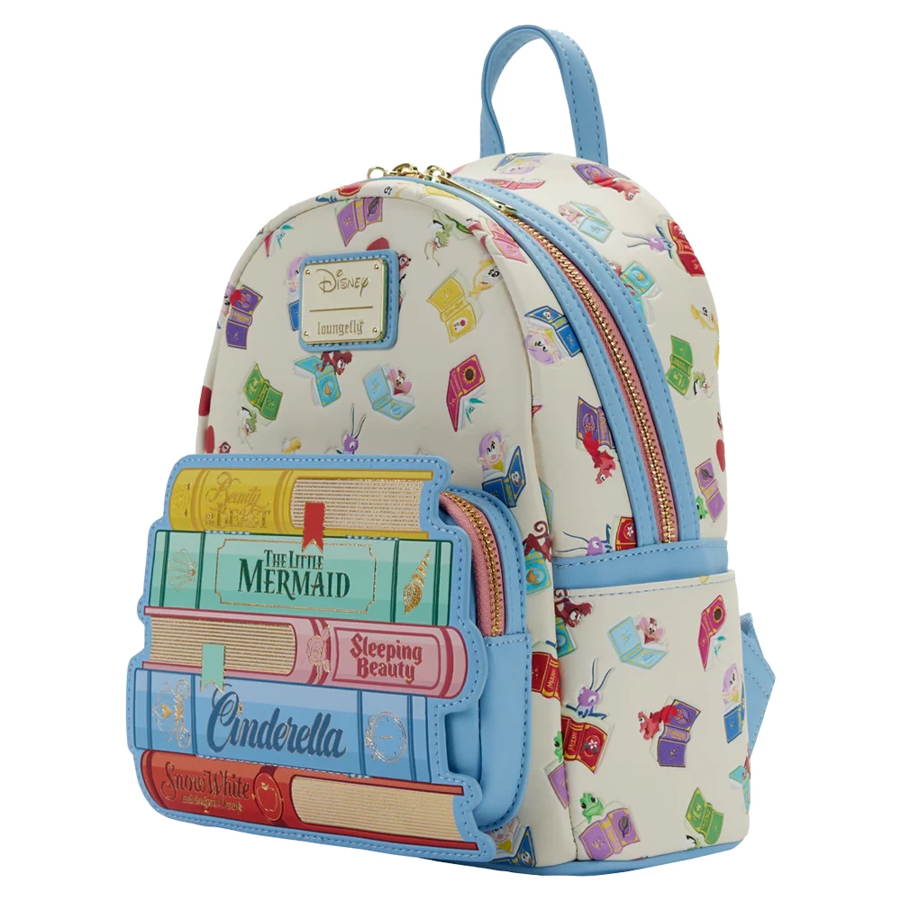 Loungefly Disney Princess Books Classics Mini Backpack 2 Loungefly Disney Princess Books Classics Mini Backpack - Image 2