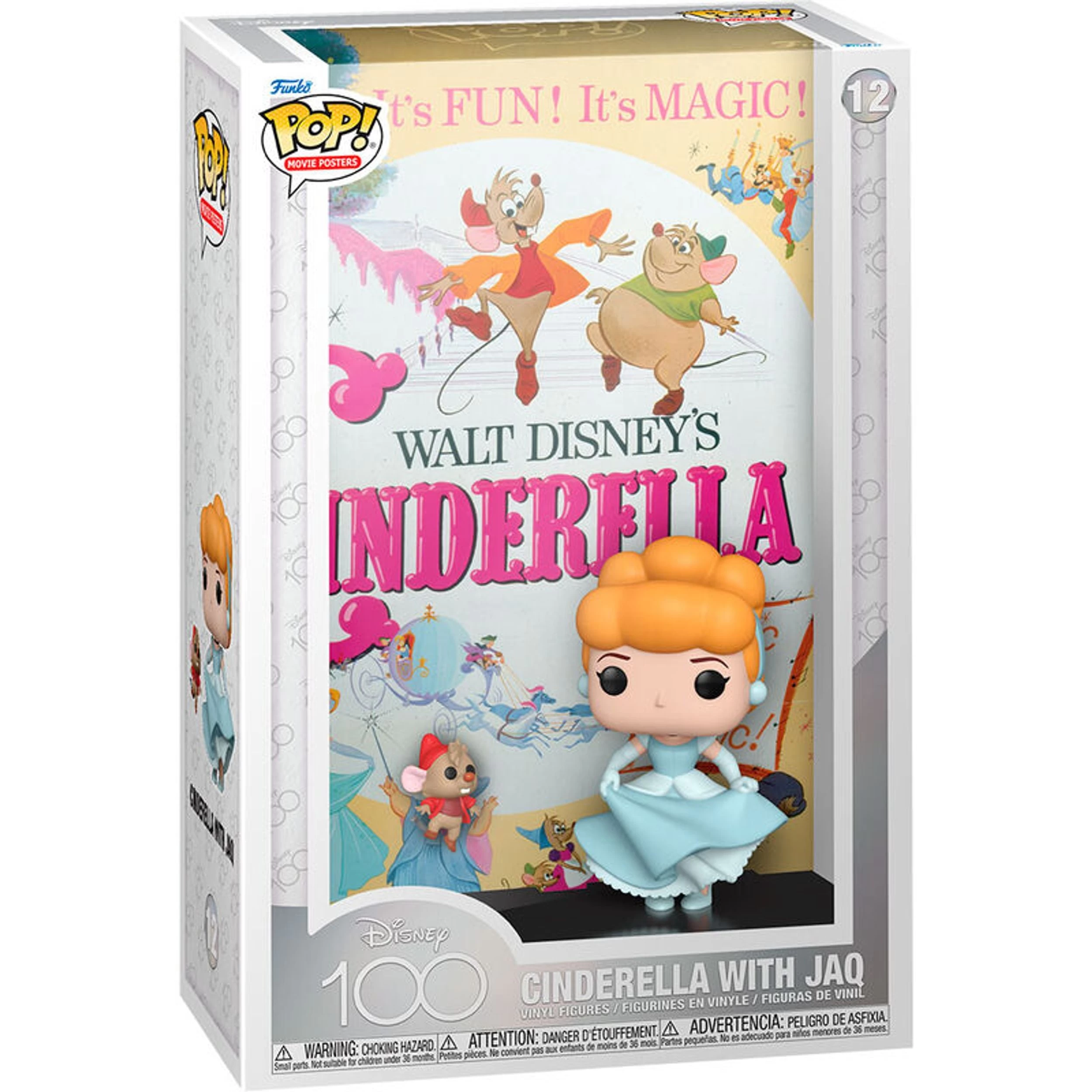 FUNKO Pop Figure Movie Poster Disney 100Th Anniversary Cinderella 1 FUNKO Pop Figure Movie Poster Disney 100Th Anniversary Cinderella