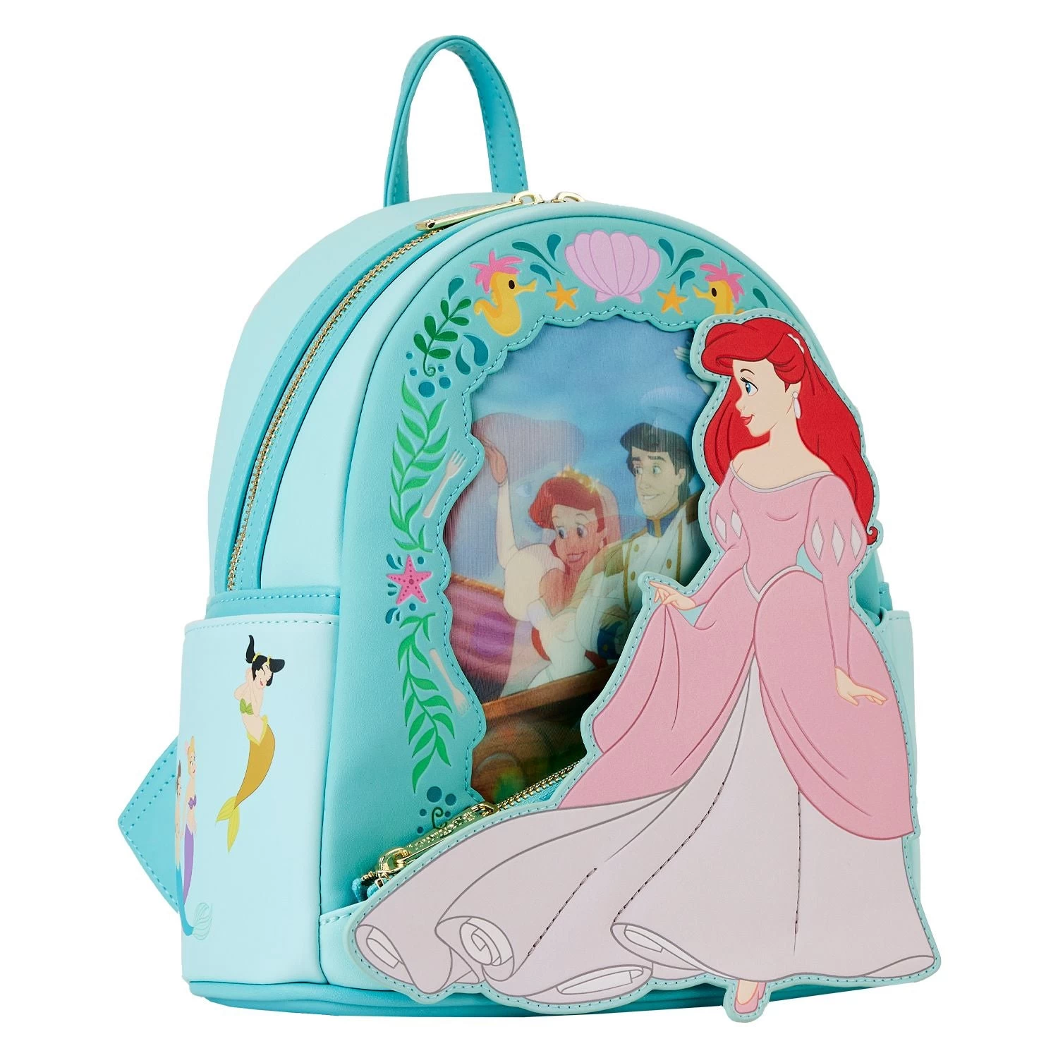 Loungefly Disney The Little Mermaid Princess Lenticular Mini Backpack 2 Loungefly Disney The Little Mermaid Princess Lenticular Mini Backpack - Image 2