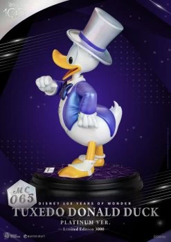 Beast Kingdom Disney 100 Years Of Wonder Master Craft Tuxedo Donald Duck (Platinum Ver.) 1/4 Scale Limited Edition Master Craft Statue -Disney Toys x bkdmc 065 b