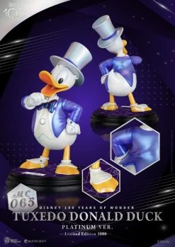 Beast Kingdom Disney 100 Years Of Wonder Master Craft Tuxedo Donald Duck (Platinum Ver.) 1/4 Scale Limited Edition Master Craft Statue -Disney Toys x bkdmc 065 e