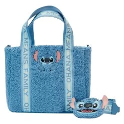 Preorder Loungefly Disney Stitch Plush Tote Bag With Coinbag